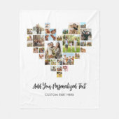 Heart Photo Collage Fleece Deken (Voorkant)