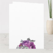 Heart Photo Collage Paars Floral Birthday Card Kaart (Achterkant)