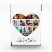 Heart Photo Collage Valentijnse aangepaste tekst V Fotoblokken (Voorkant)