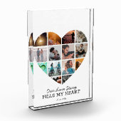 Heart Photo Collage Valentijnse aangepaste tekst V Fotoblokken (Links)