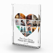 Heart Photo Collage Valentijnse aangepaste tekst V Fotoblokken (Rechts)