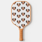 Heart Photo Funny Gag Gift Valentine's Day White Pickleball Paddle (Voorkant)