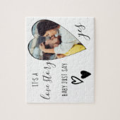 Heart Photo Voorstel Love Story Zeg ja Legpuzzel (Verticaal)