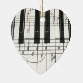 Heart Piano Keyboard Ornament (Rechts)