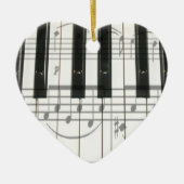Heart Piano Keyboard Ornament (Voorkant)