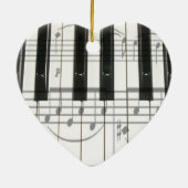 Heart Piano Keyboard Ornament (Achterkant)
