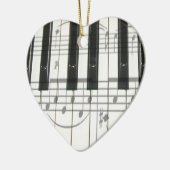 Heart Piano Keyboard Ornament (Links)