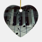 Heart Piano Keyboard Ornament (Achterkant)