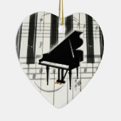 Heart Piano Keyboard Ornament (Rechts)