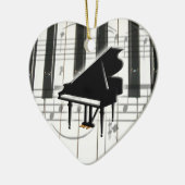Heart Piano Keyboard Ornament (Links)