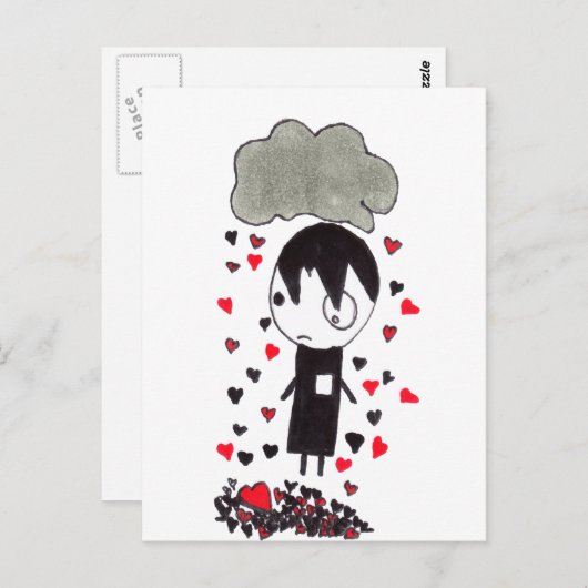 Heart Pile Briefkaart (Voorkant / Achterkant)