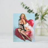 Heart Pin Up Briefkaart (Staand voorkant)