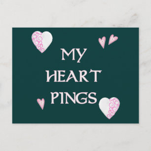 Heart Pings Ping Pong Briefkaart