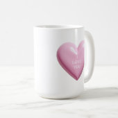 HEART PINK I LOVE YOU WEDDING ANNIVERSARY KOFFIEMOK (Voorkant rechts)
