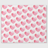 Heart Pink Waterverf Patroon Cadeaupapier (Vlak)