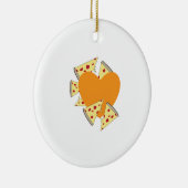Heart Pizza Keramisch Ornament (Rechts)