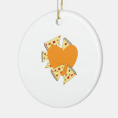 Heart Pizza Keramisch Ornament (Links)