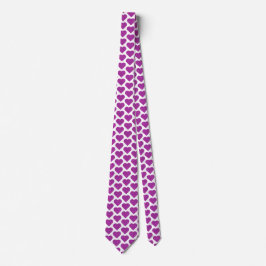 Heart Plaid Pink Purple Black Neck Tie Stropdas