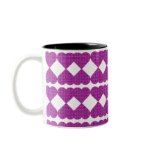 Heart Plaid Purple Black Pink