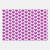 Heart Plaid Purple Pink Black Inpakpapier Vel (Voorkant 3)