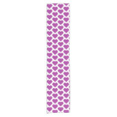 Heart Plaid Purple Pink Black Table Runner Korte Tafelloper (Voorkant)