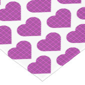 Heart Plaid Purple Pink Black Table Runner Korte Tafelloper (Hoek)