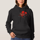 Heart Playing American Football Valentines Day Spo Hoodie (Voorkant)