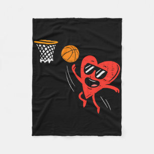 Heart Playing Bysketbyll Schattigee Valentijnsdag Fleece Deken