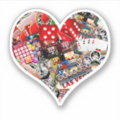 Heart Playing Card Shape - Gamblers Delight Sticker (Voorkant)