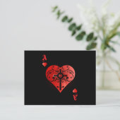 Heart Poker Ace Casino Briefkaart (Staand voorkant)