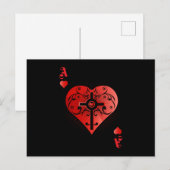Heart Poker Ace Casino Briefkaart (Voorkant / Achterkant)