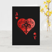 Heart Poker Ace Casino Kaart (Gele Bloem)