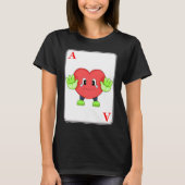 Heart Poker kaarten T-shirt (Voorkant)