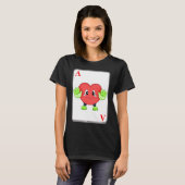 Heart Poker kaarten T-shirt (Voorkant volledig)