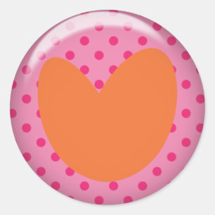 Heart- Polka-punten ticker Ronde Sticker