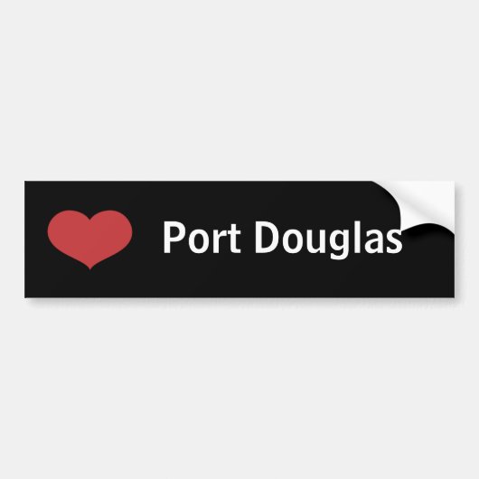 Heart Port Douglas Bumpersticker (Voorkant)