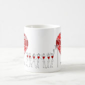 Heart Posities Word Cloud Netball-trainer Koffiemok (Center)