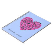 Heart positieve woorden lavender notitieboek (Linkerzijde)
