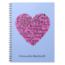 Heart positieve woorden lavender