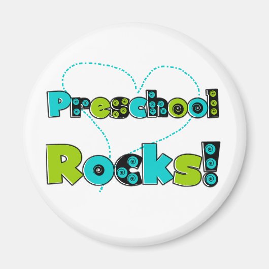 Heart Preschool Rocks Magneet (Voorkant)