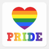 Heart Pride Vierkante Sticker (Voorkant)