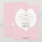 Heart Princess Invitation Kaart (Voorkant / Achterkant)