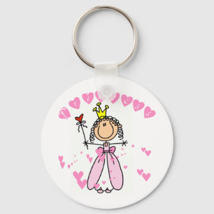 Heart Princess Stick Figuur Tshirts en Gifts Sleutelhanger