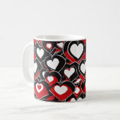 Heart Print - Romantische Valentijnse keramische M Koffiemok (Voorkant links)