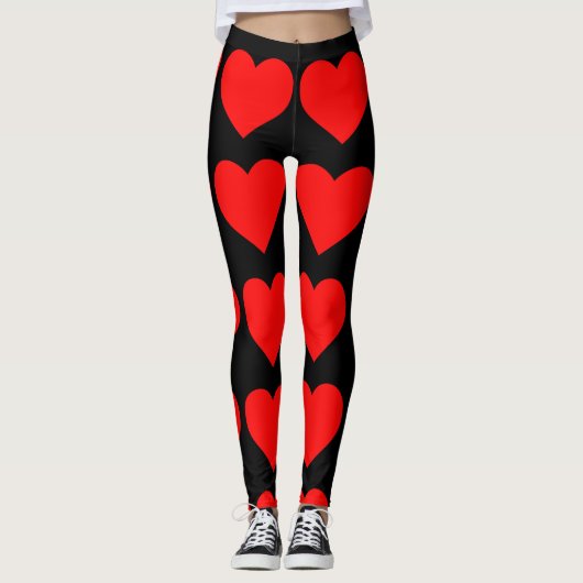 HEART PRINT YOGA PANTS LEGGINGS (Voorkant)