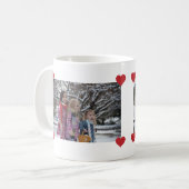 Heart Proud Auntie Love Personalize Foto Name Koffiemok (Voorkant links)