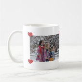 Heart Proud Auntie Love Personalize Foto Name Koffiemok (Links)