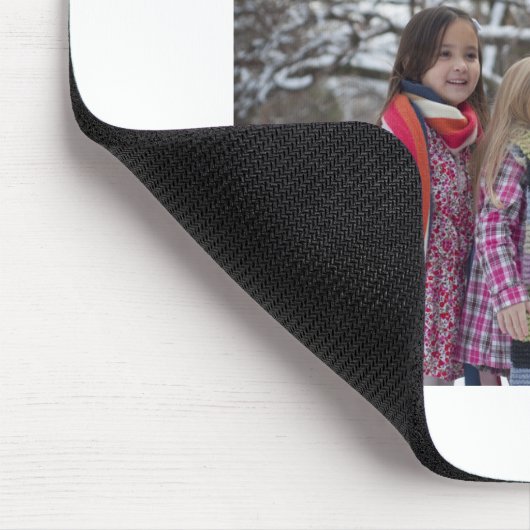 Heart Proud Auntie Love Personalize Photo Make Muismat (Hoek)