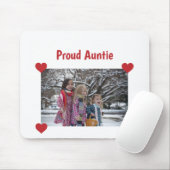 Heart Proud Auntie Love Personalize Photo Make Muismat (Met muis)