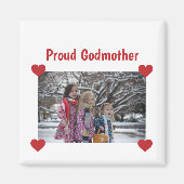 Heart Proud Godmoeder Love Personalize Photo Make Magneet (Voorkant)